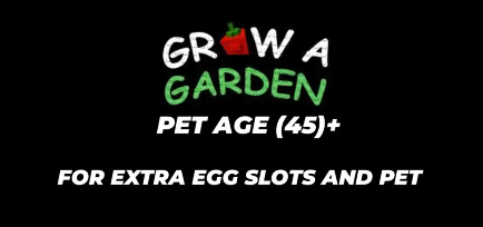 Slot pet level 45 | Grow a Garden | Fast delivery✅